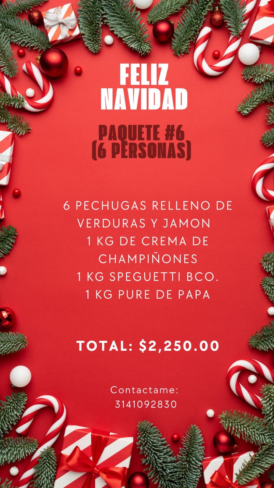 Paquete navideño #6 para 6 personas