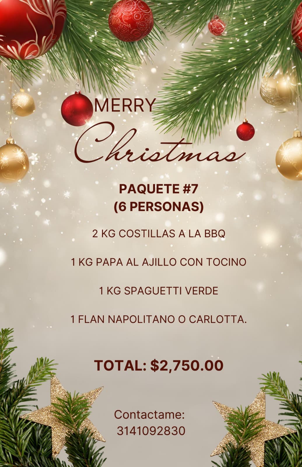 Paquete navideño #7 para 6 personas
