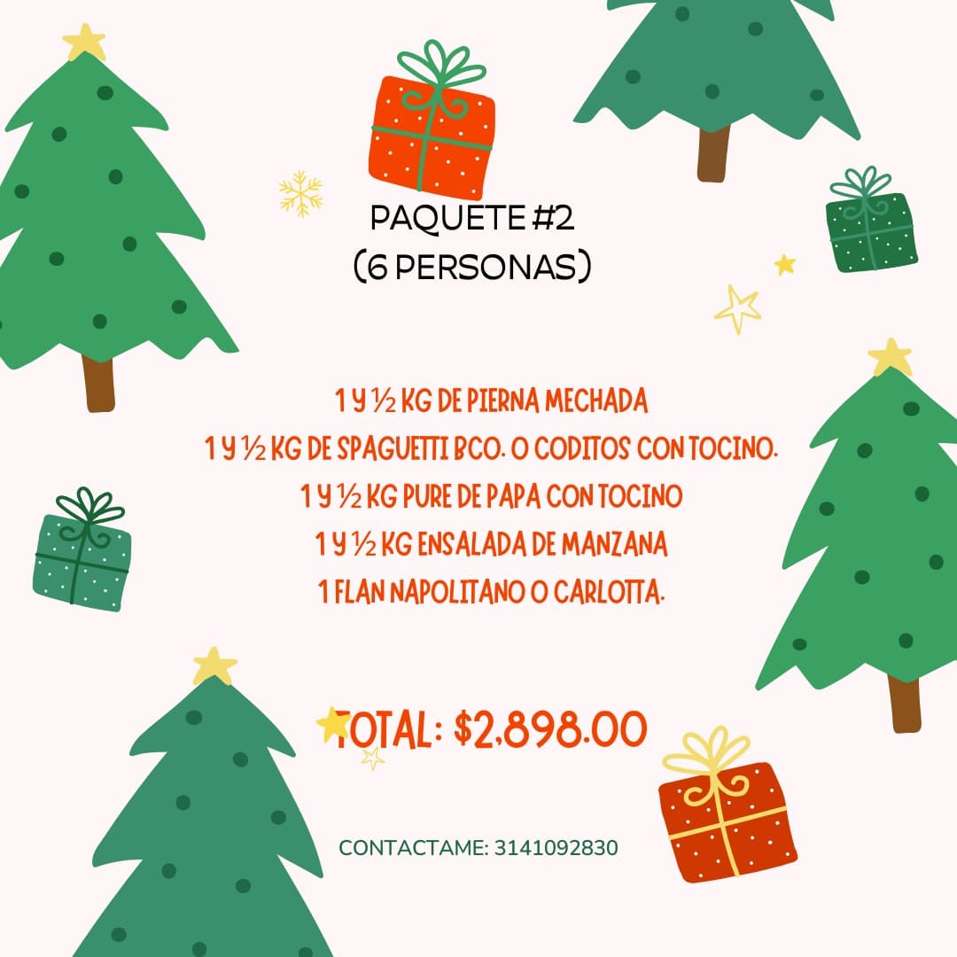 Paquete navideño #2 para 6 personas
